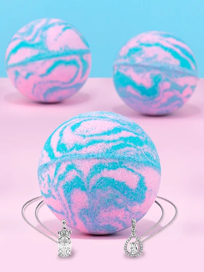 Cotton Candy Bath Bomb - Necklace Collection
