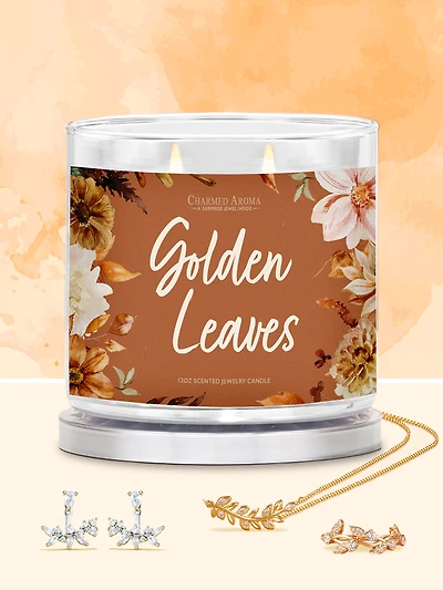 Golden Leaves Candle - Leaf Collection