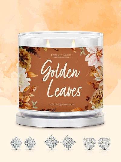 Golden Leaves Candle - Classic Earring Collection