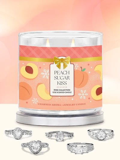 Peach Sugar Kiss Candle - Ring Collection