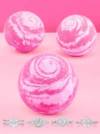 Raspberry Delight Bath Bomb - Adjustable Ring Collection
