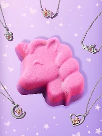 Unicorn Bath Bomb - Heart & Stone Unicorn Necklace Collection