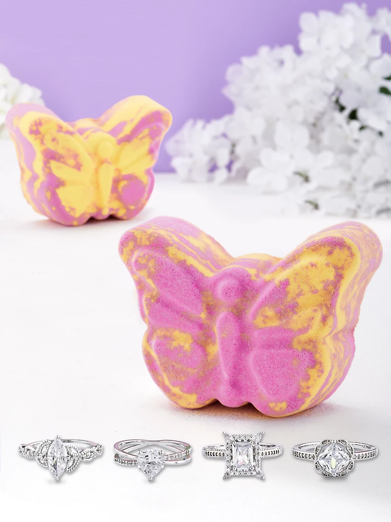 Butterfly Bath Bomb - Ring Collection