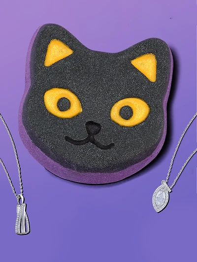 Halloween Cat Bath Bomb - Necklace Collection