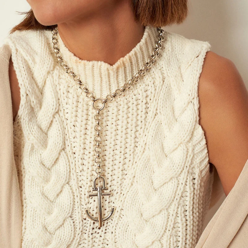 Collar Cadena Largo Ancla