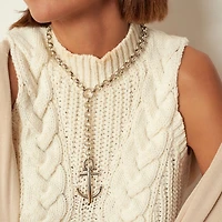 Collar Cadena Largo Ancla