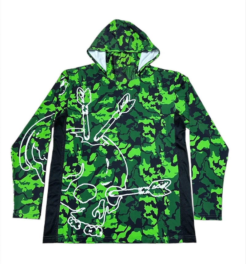 Benditto UV Rashguard Longsleeve Hooded / Face Mask (Green)