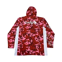 UV Rashguard Longsleeve Hooded / Face Mask (Red)