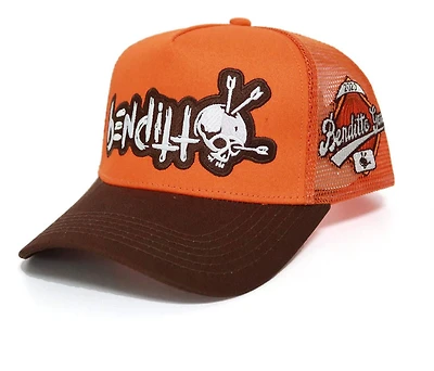 Benditto Trucker Hat (brown / orange)