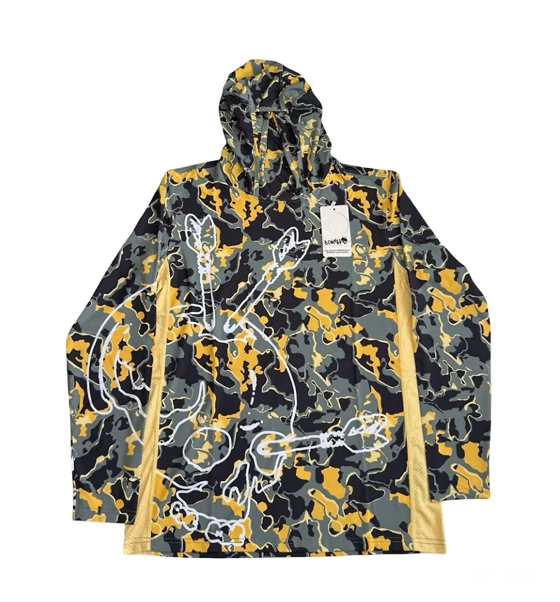 Benditto UV Rashguard Longsleeve Hooded / Face Mask (eucalyptus|Yellow)