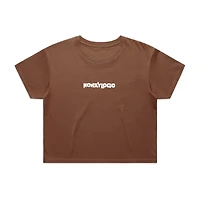 No Hay Logo Crop Top Marrón