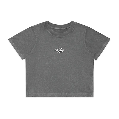 Washed tag Gris crop top