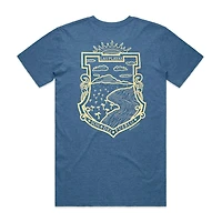 Anticuado Las playas Tshirt Azul