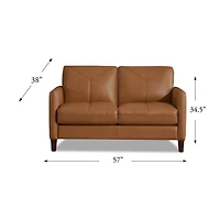 Glenwood Genuine Leather Loveseat