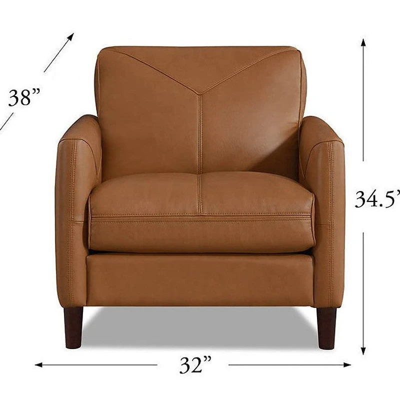Glenwood Genuine Leather Accent Chair