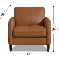 Glenwood Genuine Leather Accent Chair