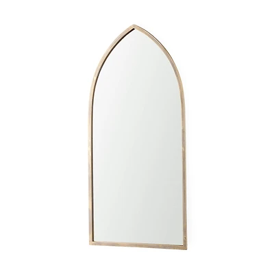 Giovanna Gold Metal Frame Pointed Arch Vanity Mirror