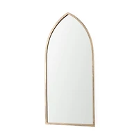 Giovanna Gold Metal Frame Pointed Arch Vanity Mirror