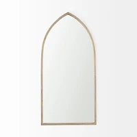 Giovanna Gold Metal Frame Pointed Arch Vanity Mirror