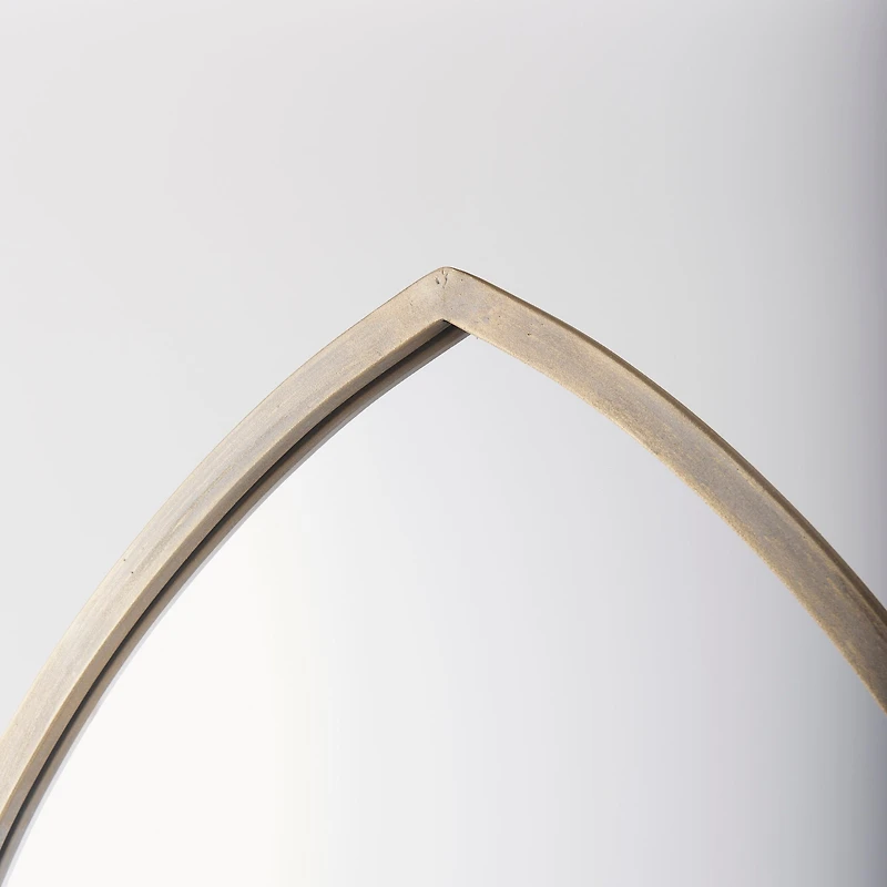 Giovanna Gold Metal Frame Pointed Arch Vanity Mirror