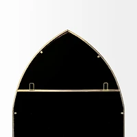 Giovanna Gold Metal Frame Pointed Arch Vanity Mirror