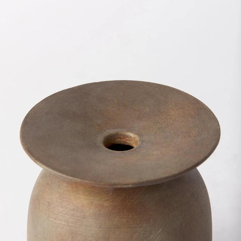 Rylee 7.7H Medium Brown Ceramic Vase