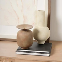 Rylee 7.7H Medium Brown Ceramic Vase