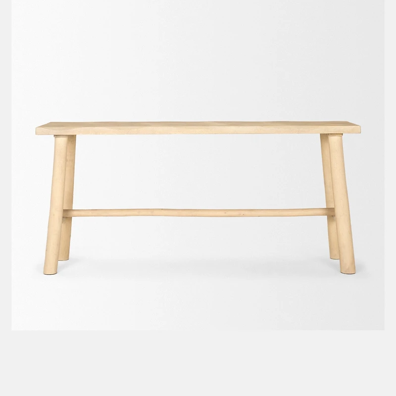 Sekou Light Brown Wooden Craftsman Console Table