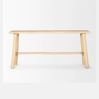 Sekou Light Brown Wooden Craftsman Console Table