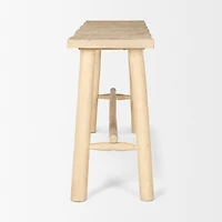 Sekou Light Brown Wooden Craftsman Console Table
