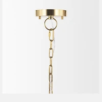 Saliha Cane w/ Brass Metal Pendant Light
