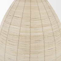Saliha Cane w/ Brass Metal Pendant Light