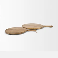 Karana Natural Solid Wood Round Serving Boards