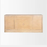 Suri Light Brown Wood w/ Glass Doors Sideboard