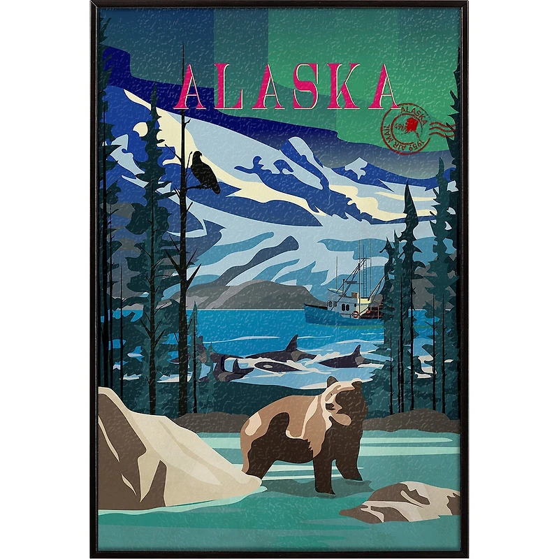 Alaska Go USA by Mercana Studio Decograph Framed Art Print