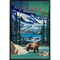 Alaska Go USA by Mercana Studio Decograph Framed Art Print