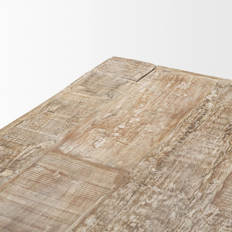 McArthur Whitewash Reclaimed Wood Dining Table