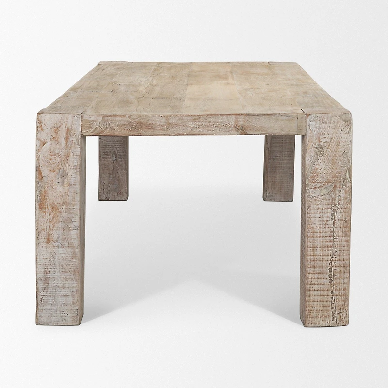 McArthur 94" Whitewash Reclaimed Wood Dining Table