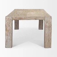 McArthur 94" Whitewash Reclaimed Wood Dining Table