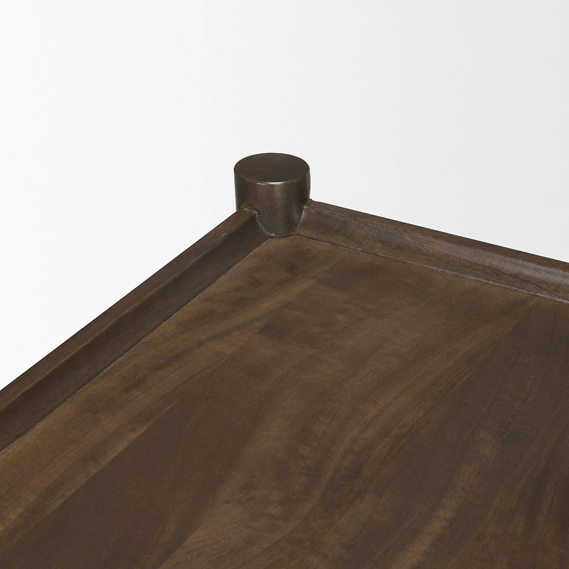Bondi Wood w/ Paper Rope Shelf Console Table