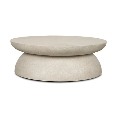 Mesa 48" Round Stone Finish Coffee Table