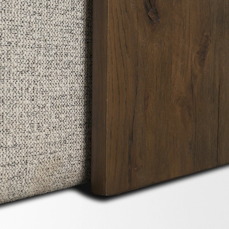 Trayden Gray Fabric w/ Brown Slider Top Coffee Table
