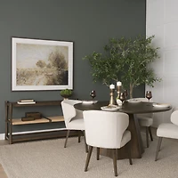 Bondi Wood w/ Paper Rope Shelf Console Table
