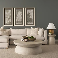 Mesa 48" Round Stone Finish Coffee Table