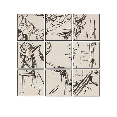 Sculptured Chaos (Set of 9) Framed Artwork