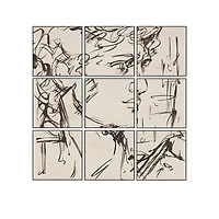 Sculptured Chaos (Set of 9) Framed Artwork