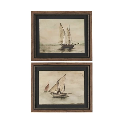 Timeless Voyage (Set of 2) Hand Embelished Framed Artwork