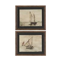 Timeless Voyage (Set of 2) Hand Embelished Framed Artwork