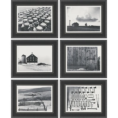 Rural Rows (Set of 6) Framed Art Print
