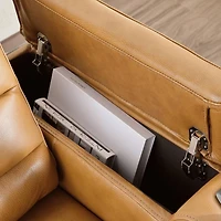 Creston Genuine Leather 3-Seater Power Recliner Sofa with Power Headrest Wireless Charging, USB/C LED lights – Cup Holders & Storage